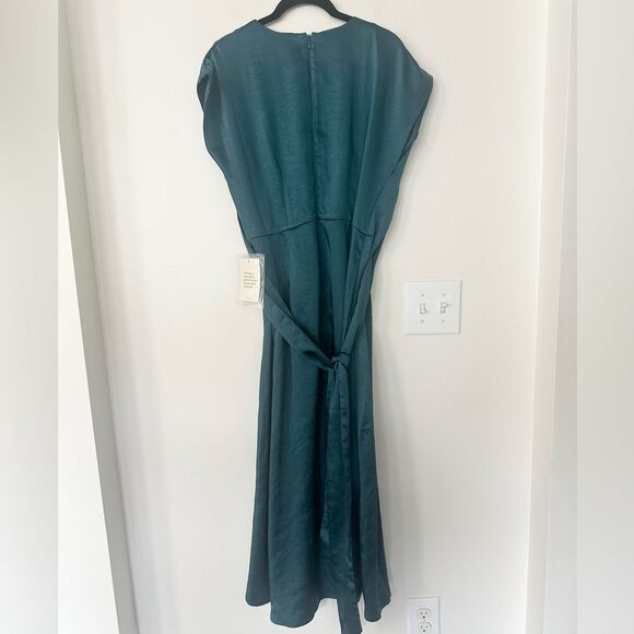 Bohme Teal Satiny Midi/Maxidress M - Picture 4 of 8